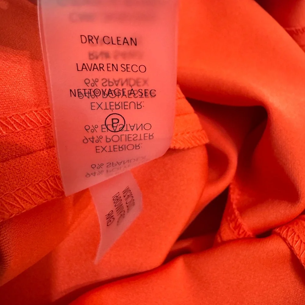 Calvin Klein‎ Belted Sheath Dress Women 2 Orange NEW CD2C1F2W Short Sleeve